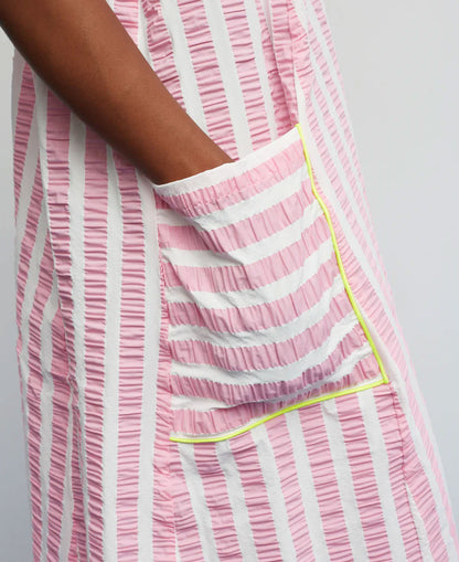 Lemonade Dress - Rose Stripes