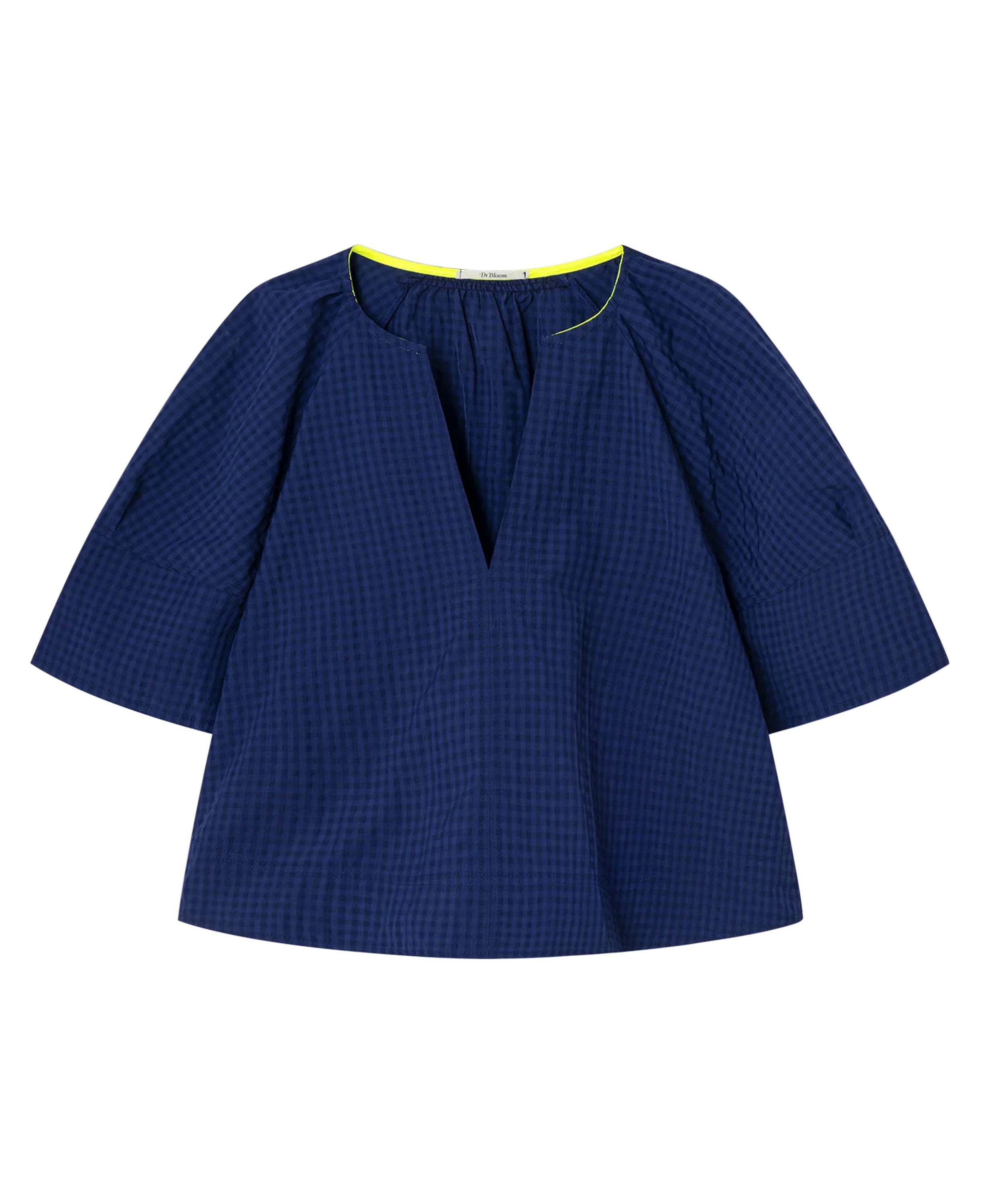 Vichy Soplo Blouse - Navy