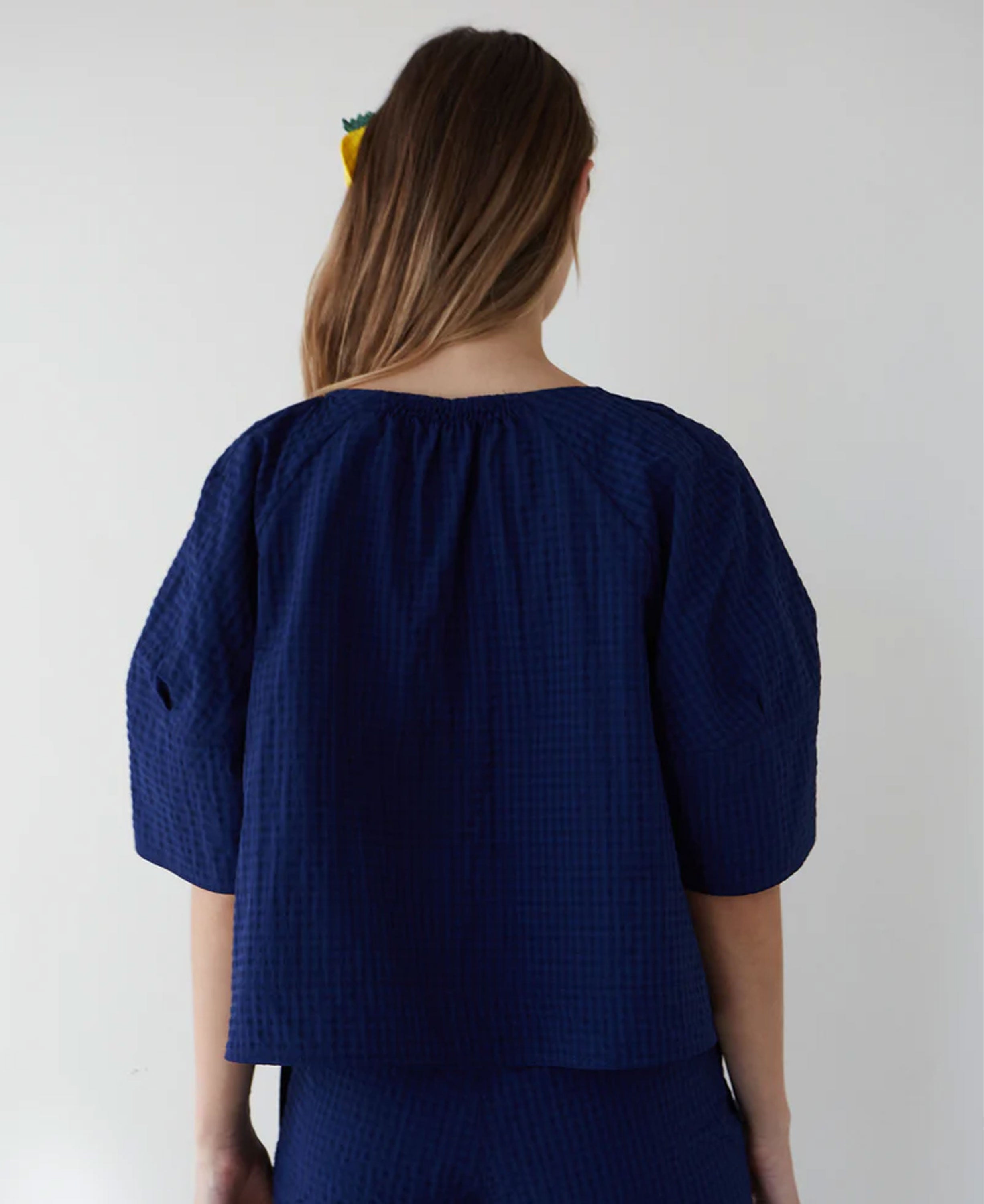 Vichy Soplo Blouse - Navy
