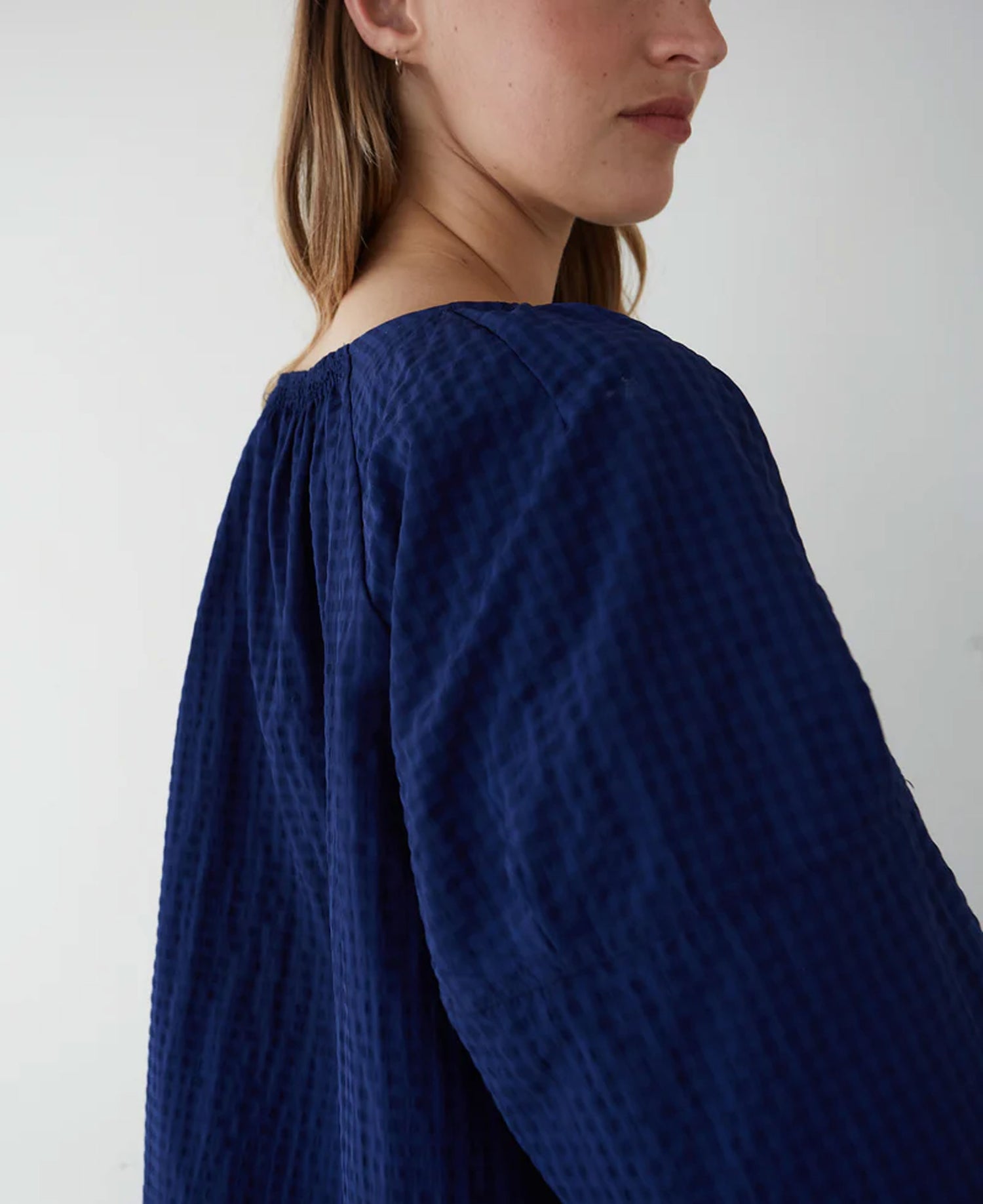 Vichy Soplo Blouse - Navy