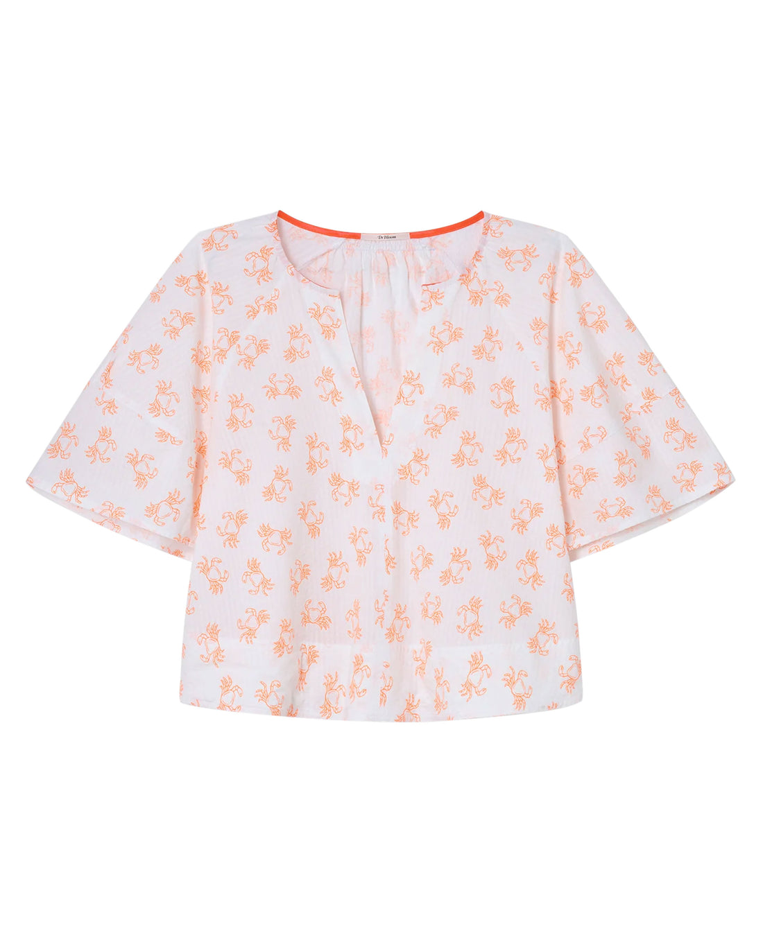 Vichy Soplo Blouse - Orange Crab