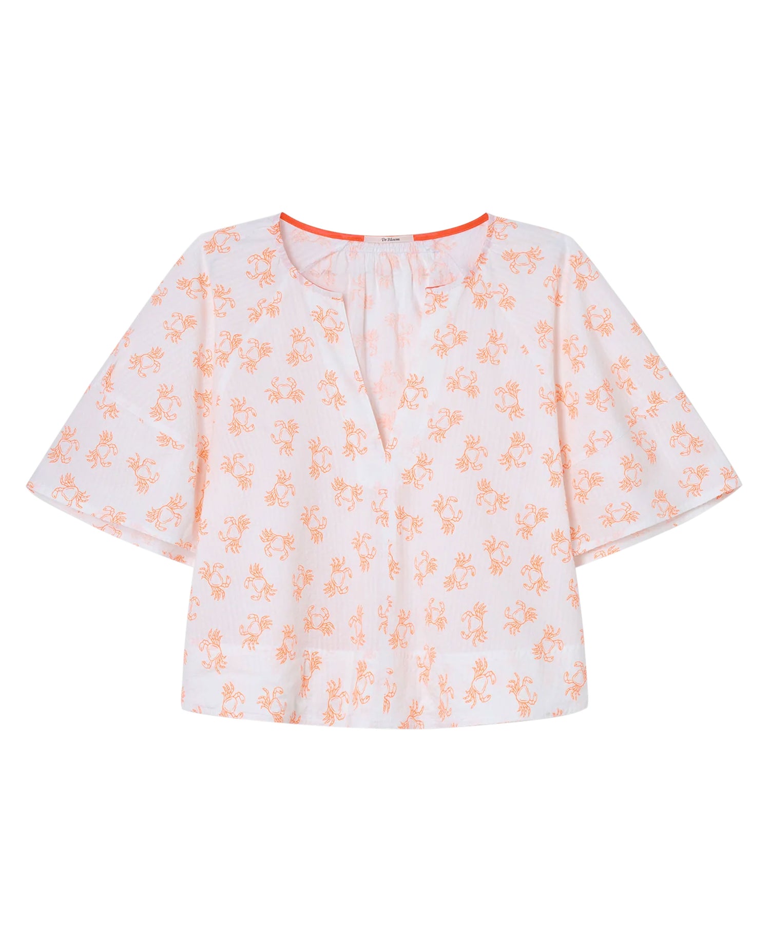 Vichy Soplo Blouse - Orange Crab