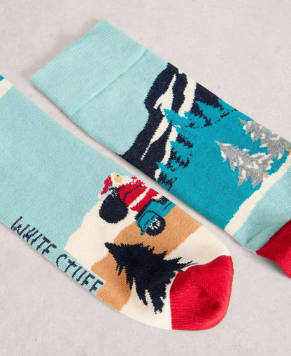 Driving Santa In A Cracker - Blue Multi