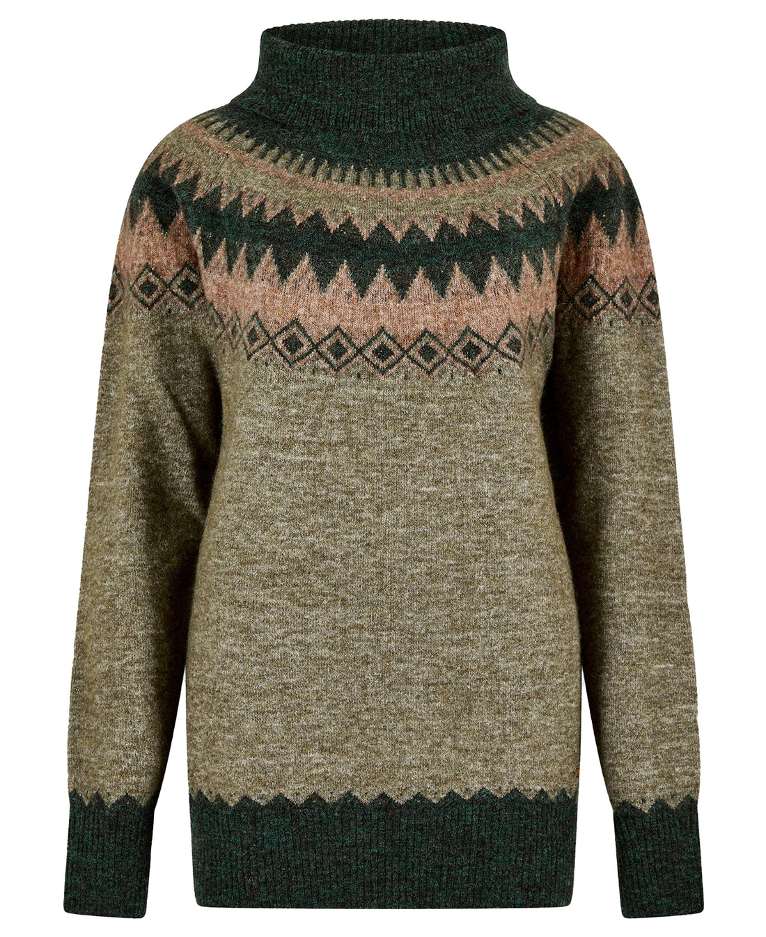 Devlin Fair Isle Sweater- Olive Multi