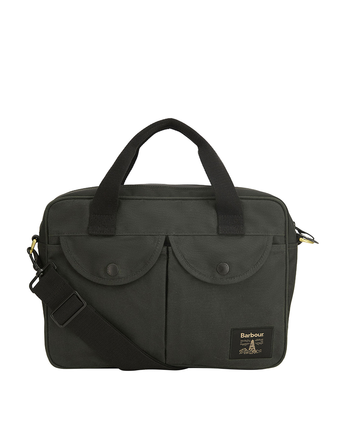Field Waxed Laptop Crossbody Bag - Sage