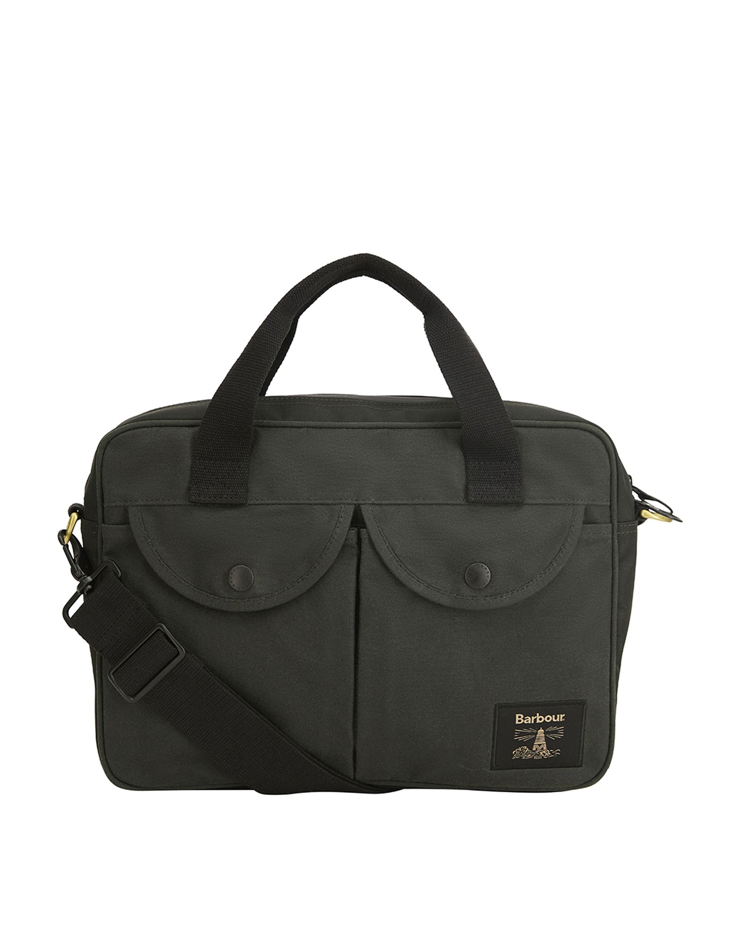 Field Waxed Laptop Crossbody Bag - Sage