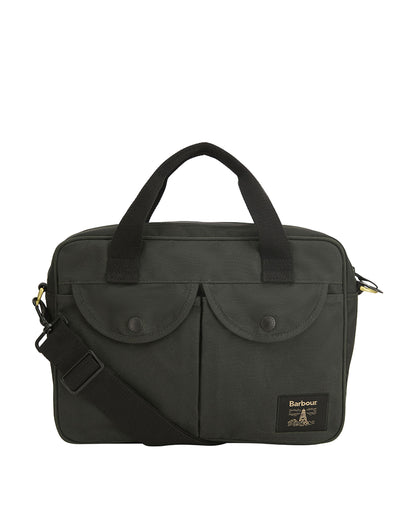 Field Waxed Laptop Crossbody Bag - Sage