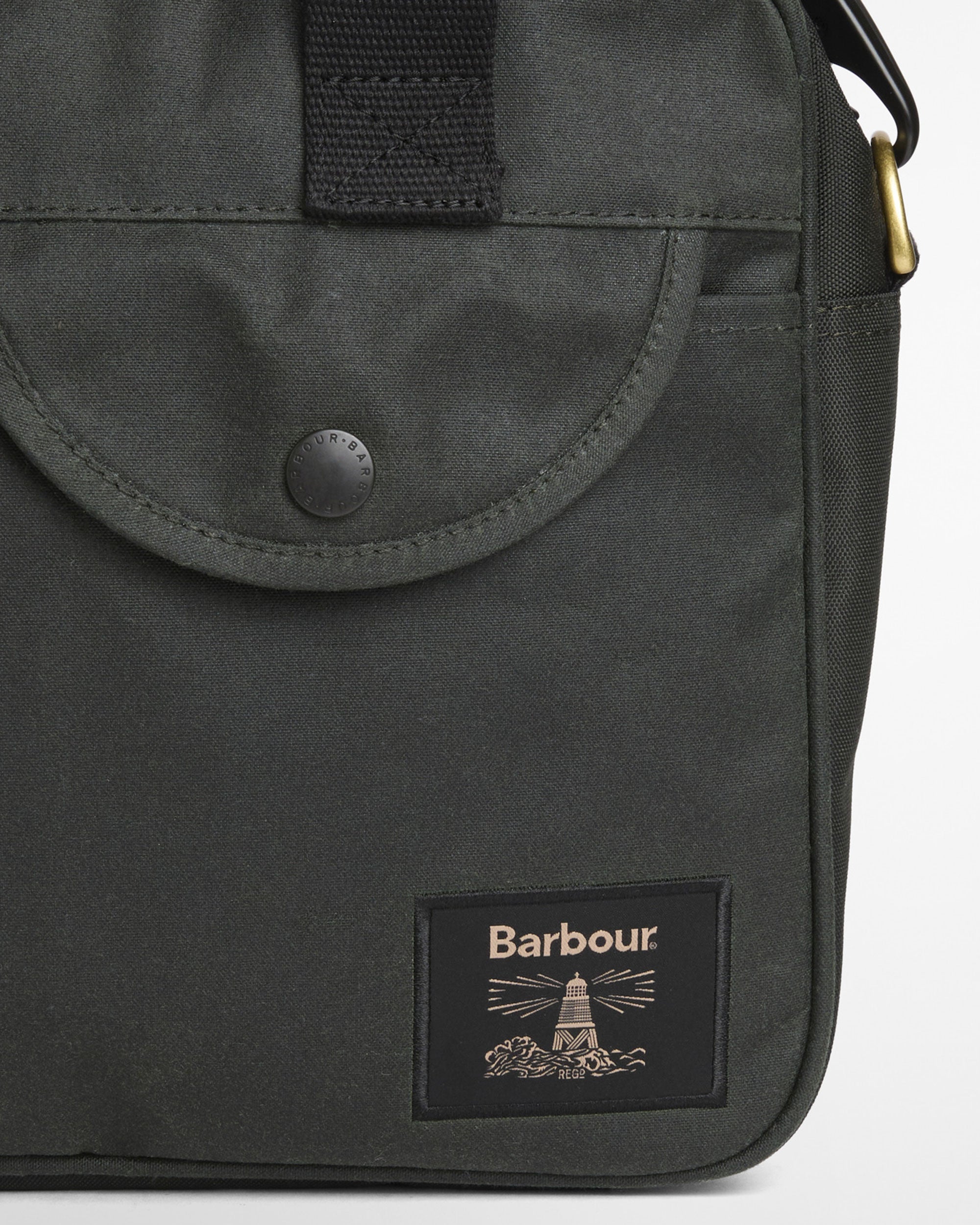 Field Waxed Laptop Crossbody Bag - Sage