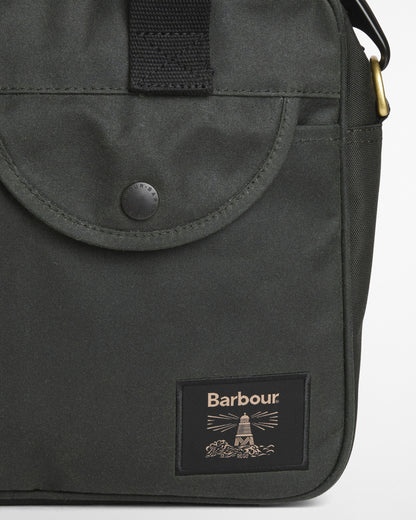 Field Waxed Laptop Crossbody Bag - Sage