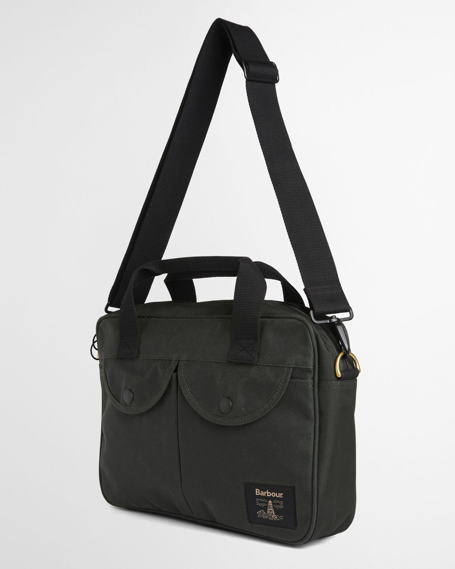 Field Waxed Laptop Crossbody Bag - Sage
