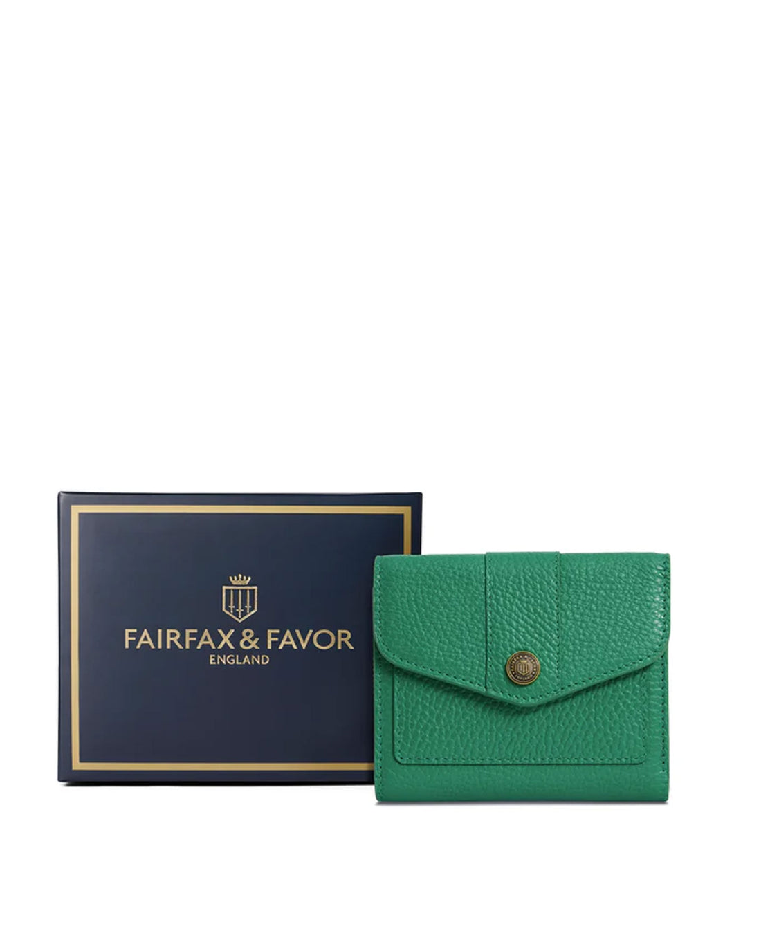 Langford Button Purse Leather - Clover Green