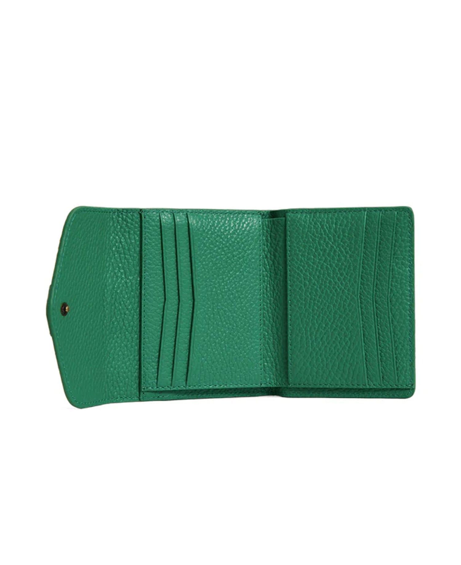 Langford Button Purse Leather - Clover Green