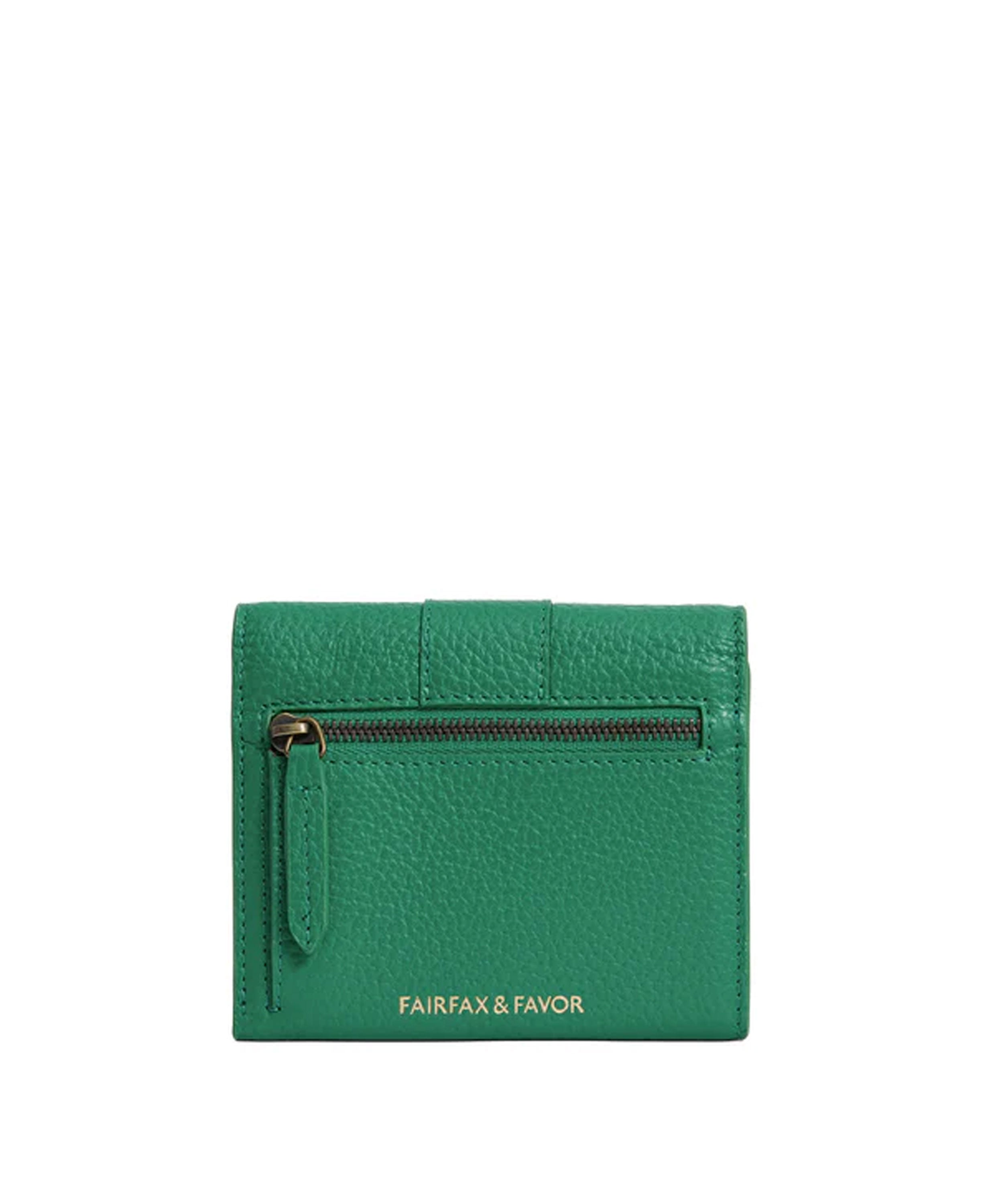 Langford Button Purse Leather - Clover Green