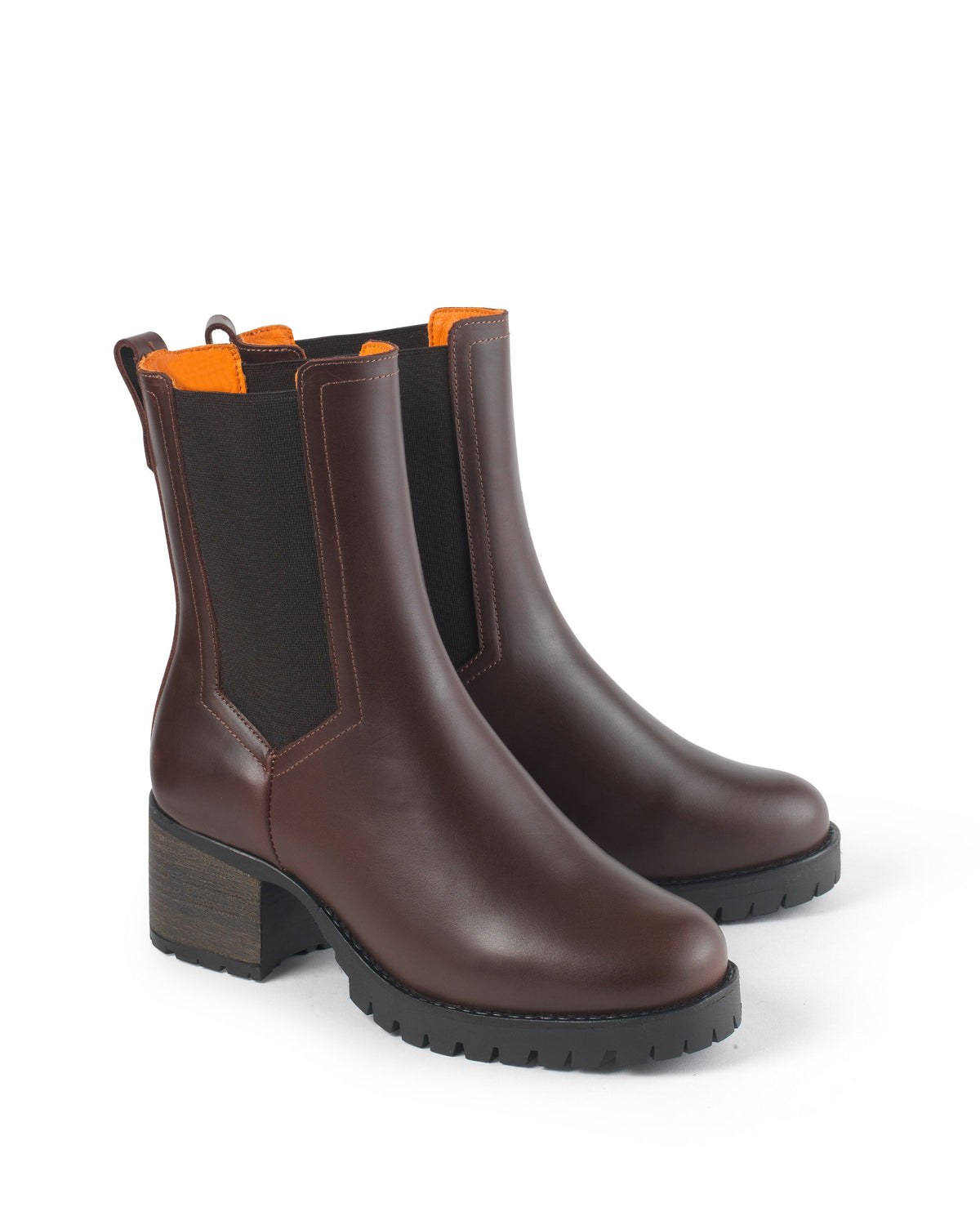 Heeled Boudica - Mahogany Leather