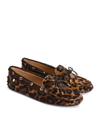 Henley Driving Shoes - Leopard Haircalf