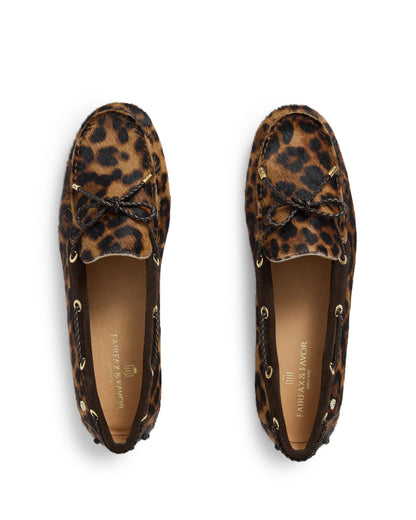 Henley Driving Shoes - Leopard Haircalf