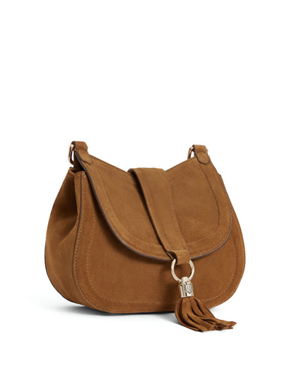 Langham Messenger Bag - Tan Suede