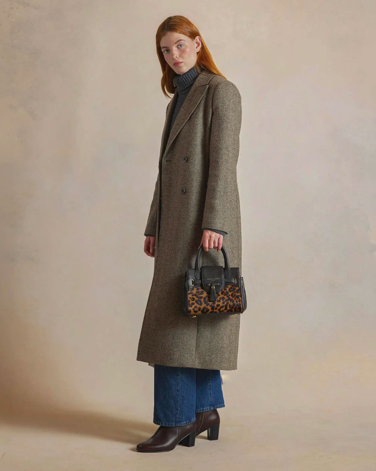 Mini Windsor Handbag - Leopard Haircalf