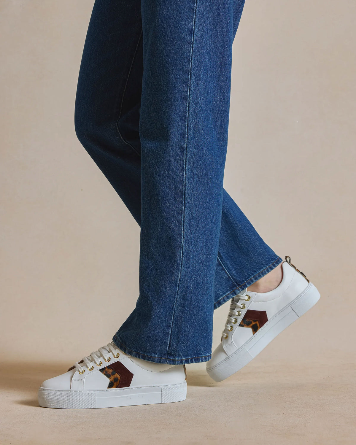 Platform Alexandra Trainer - Leopard/Port