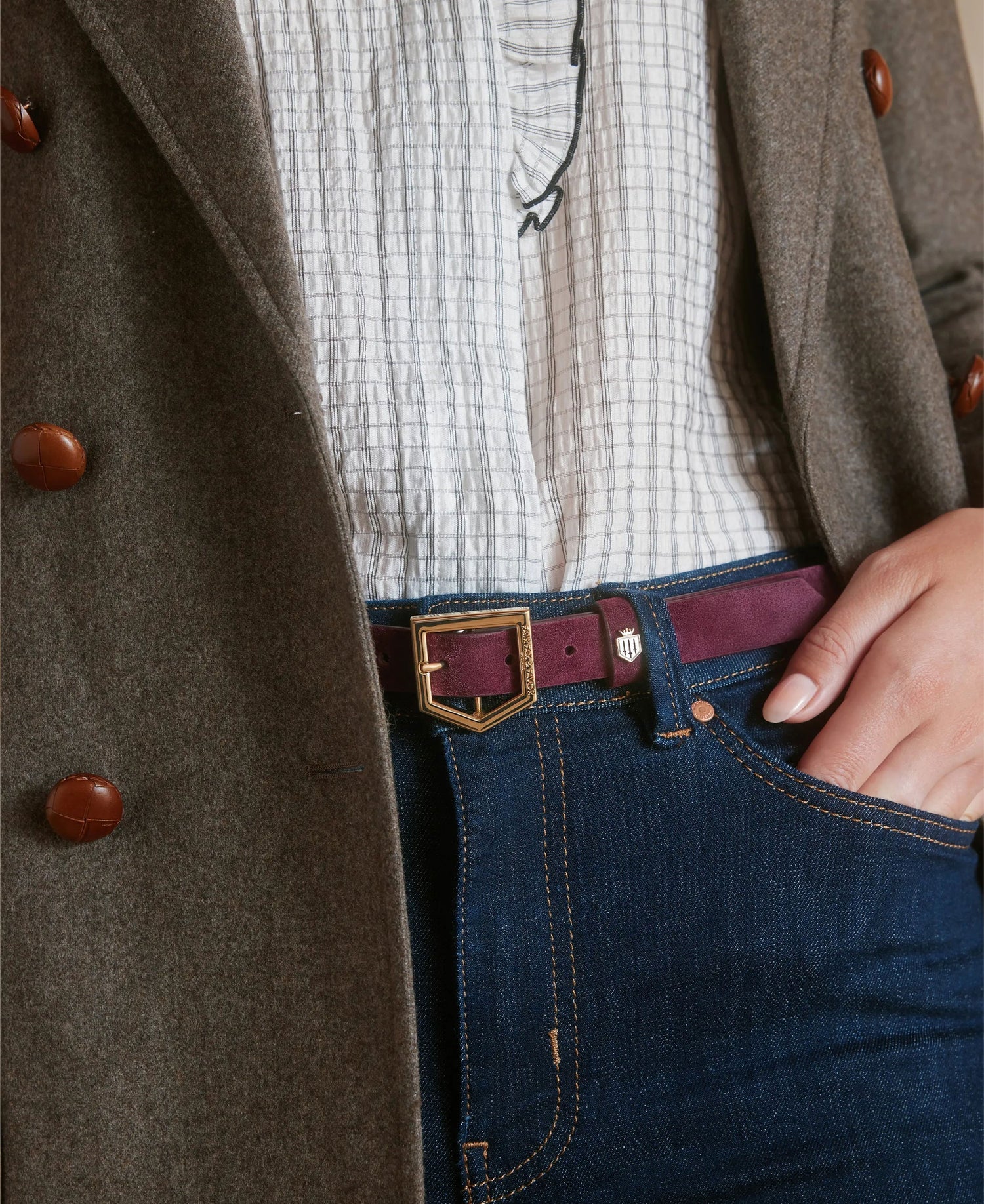 Sennowe Belt - Elderberry Suede