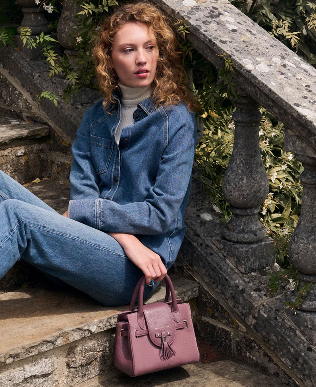 Mini Windsor Handbag - Heather Suede