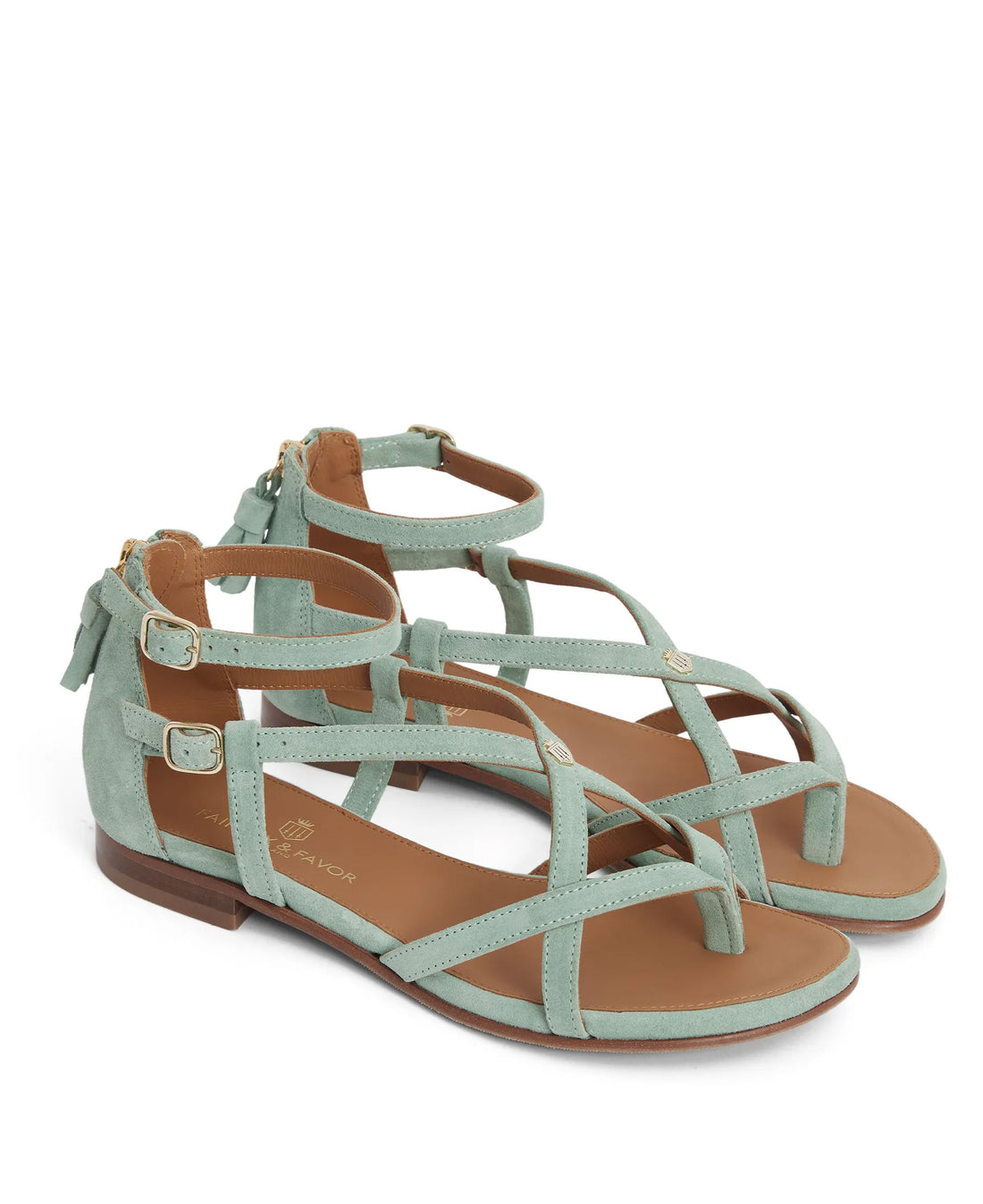 Brancaster Sandal - Mint Suede