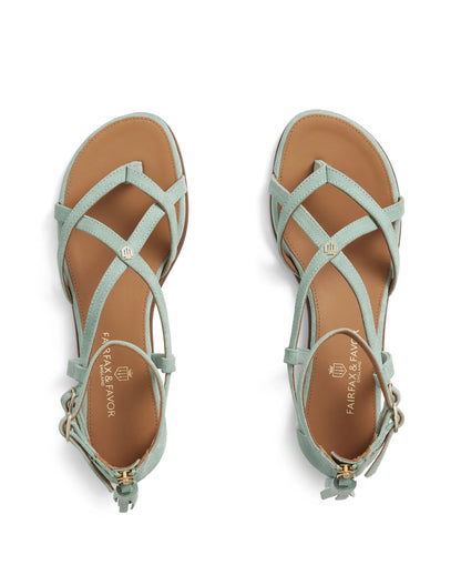 Brancaster Sandal - Mint Suede