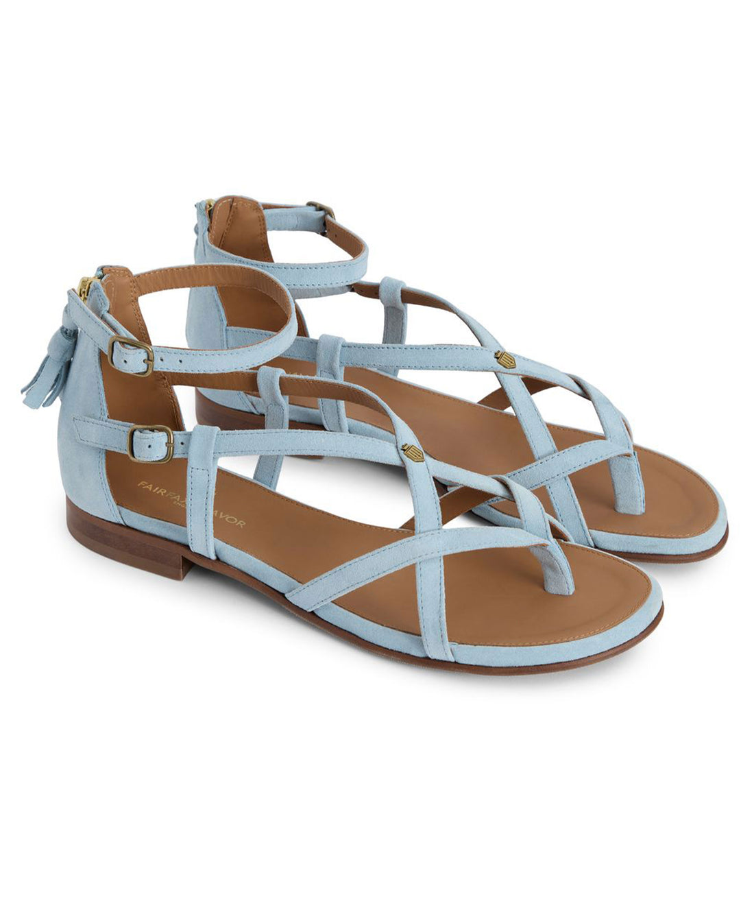 Brancaster Sandal Suede - Sky Blue