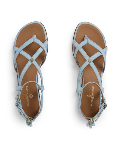 Brancaster Sandal Suede - Sky Blue