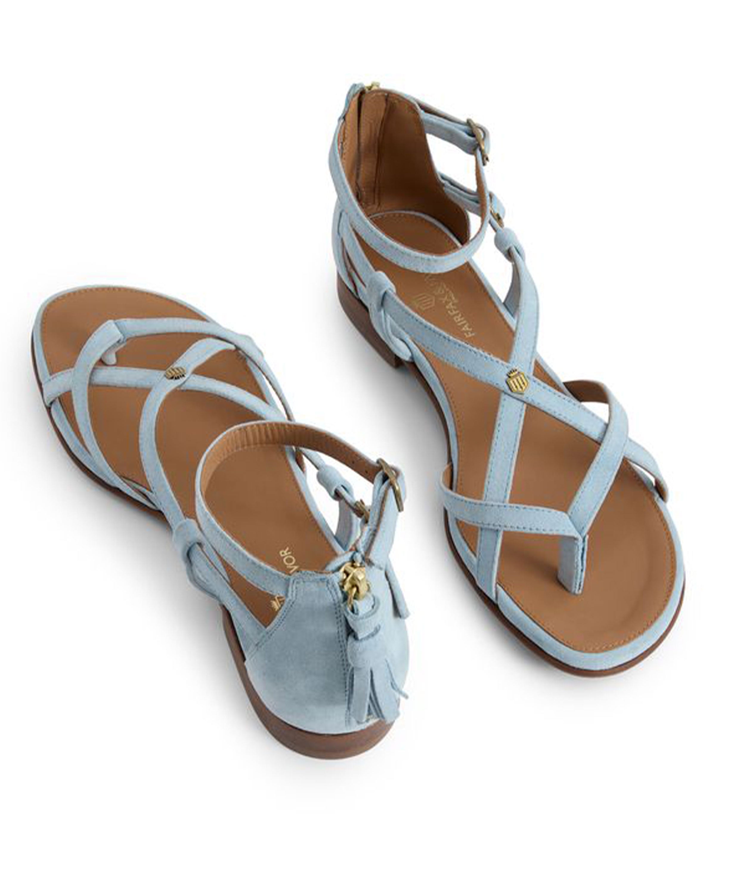 Brancaster Sandal Suede - Sky Blue