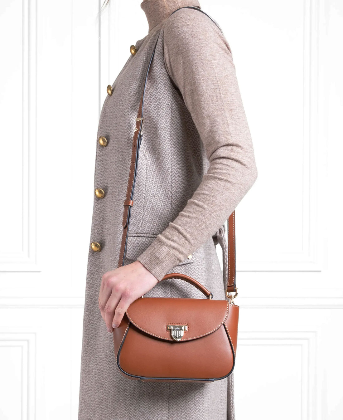 Mini Blenheim Handbag - Tan Leather