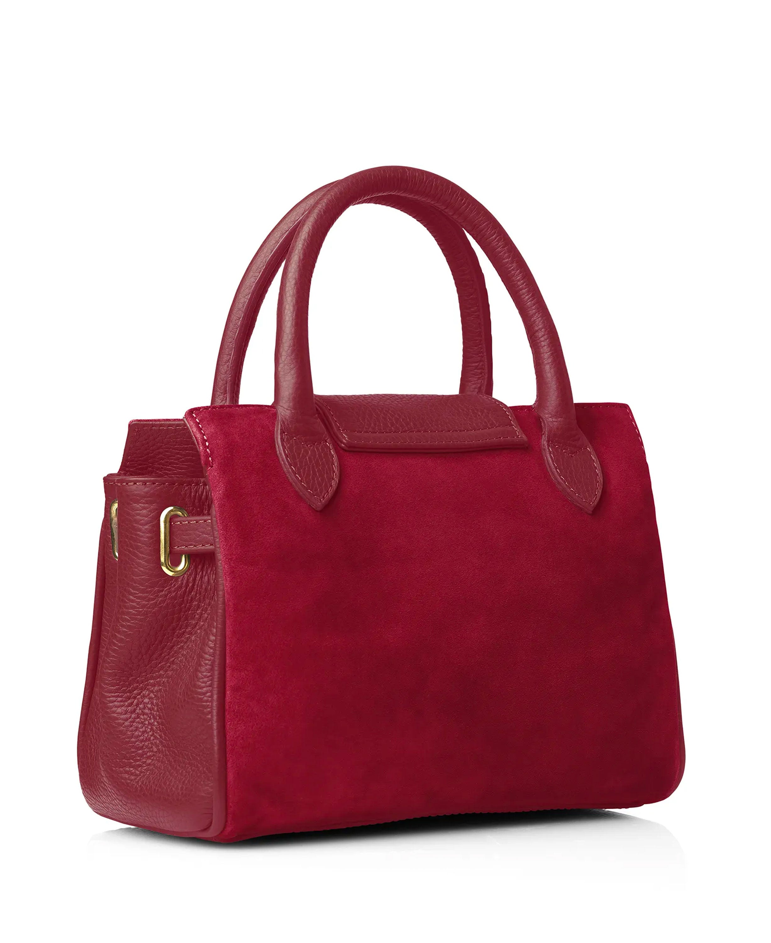 Mini Windsor Handbag - Cherry Suede