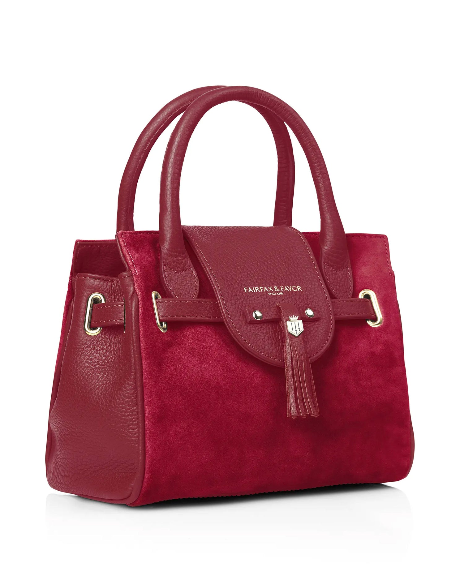 Mini Windsor Handbag - Cherry Suede