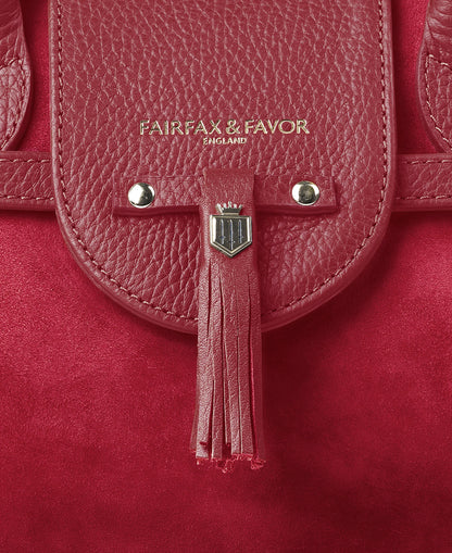 Mini Windsor Handbag - Cherry Suede