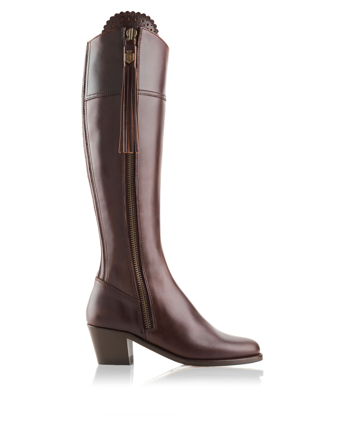 Regina Heeled Boot - Mahogany Leather