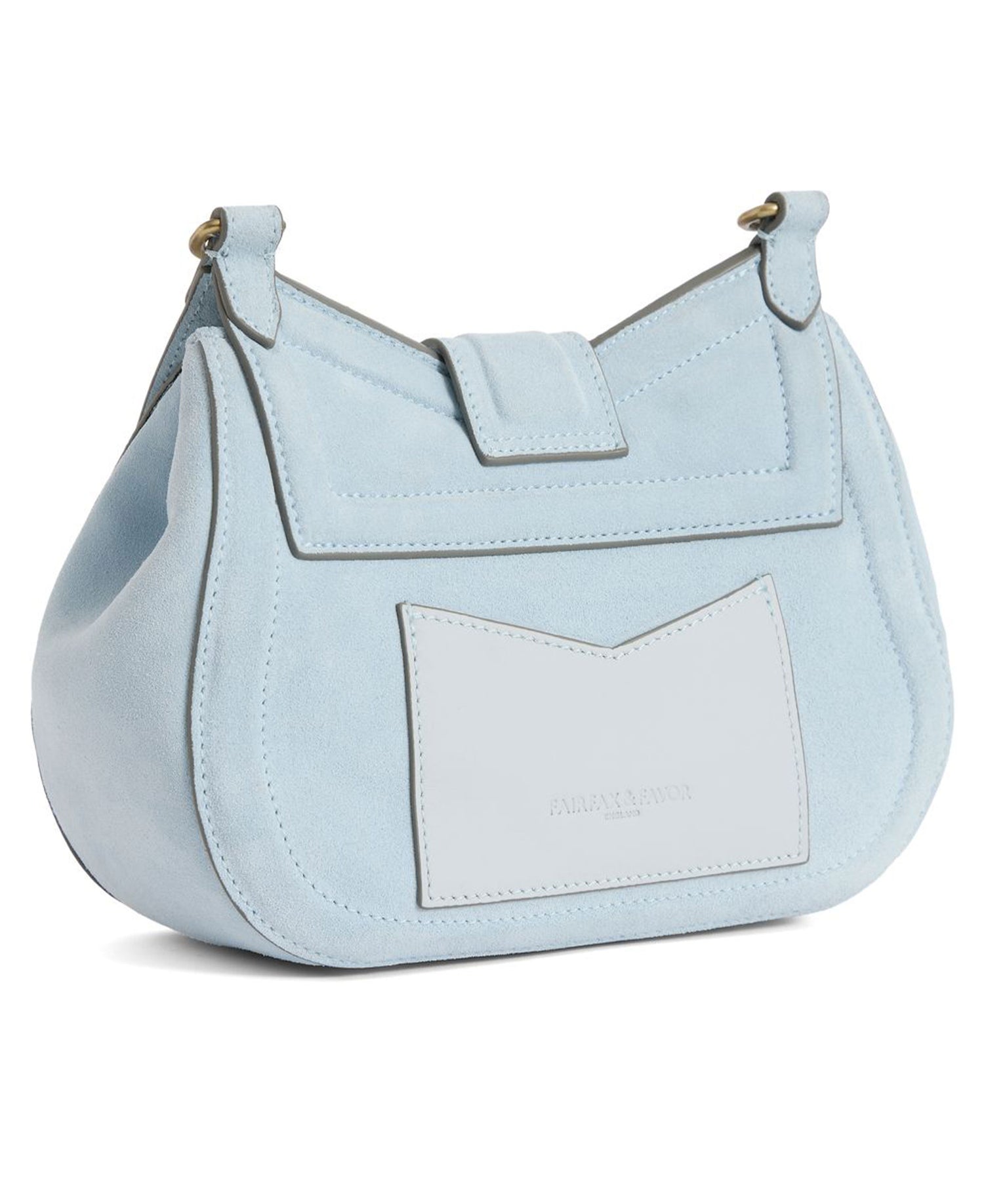 Langham Messenger Bag Suede - Sky Blue