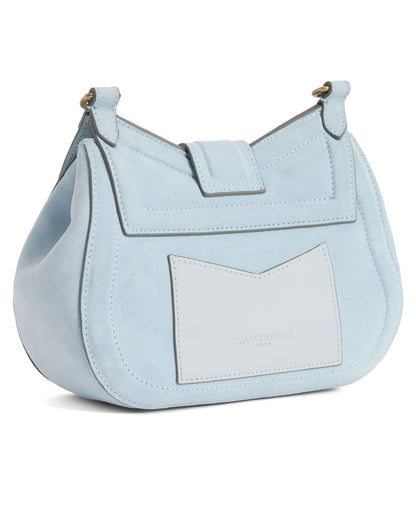 Langham Messenger Bag Suede - Sky Blue