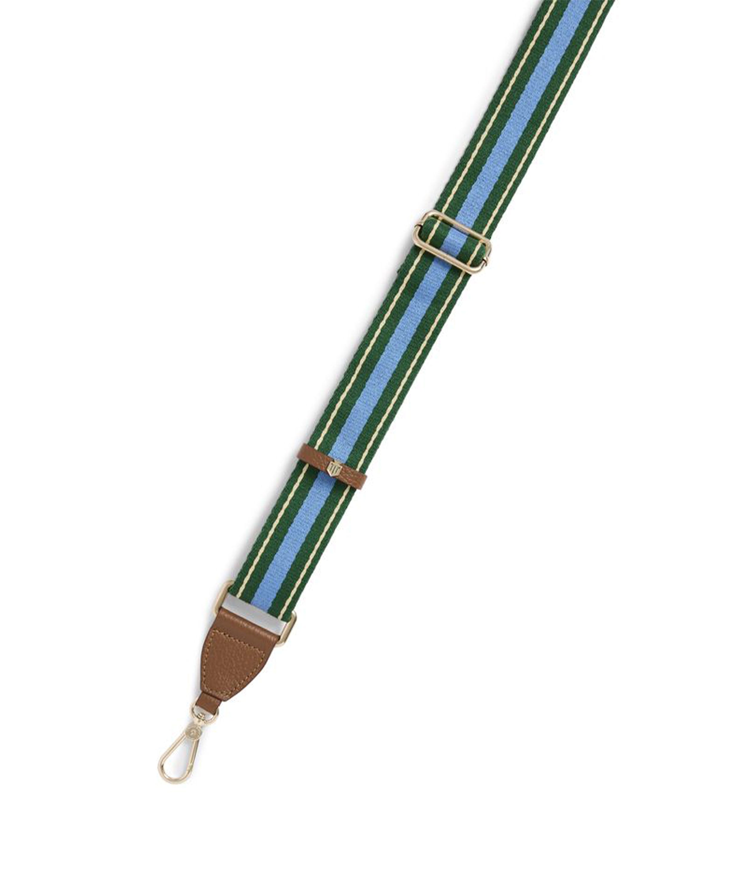 Signature Webbing Strap - Clover Green/ Sky Blue