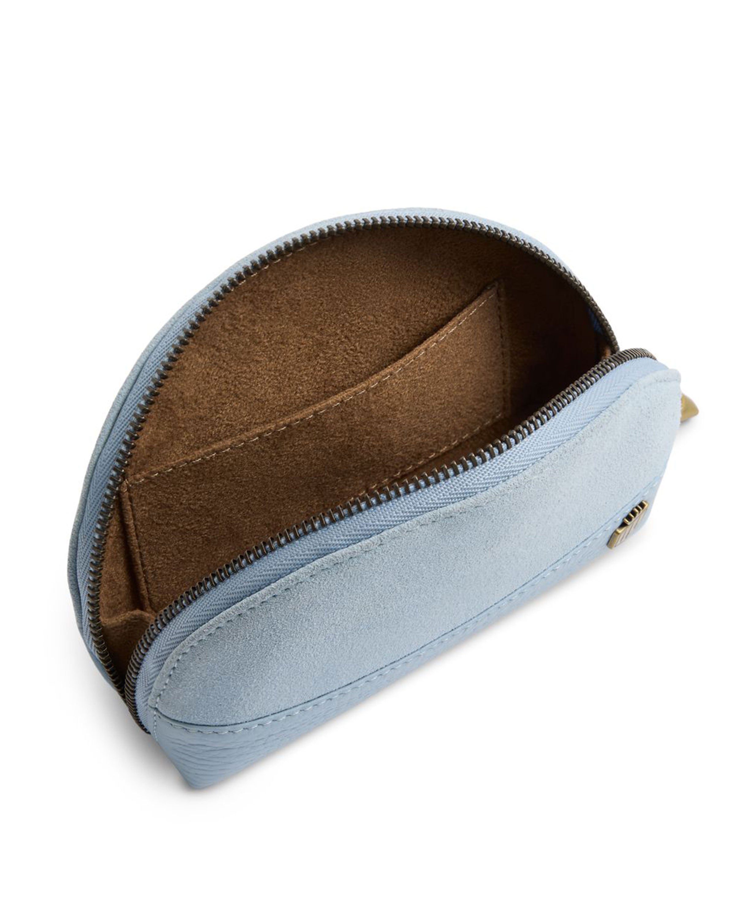 Chiltern Coin Purse Suede - Sky Blue