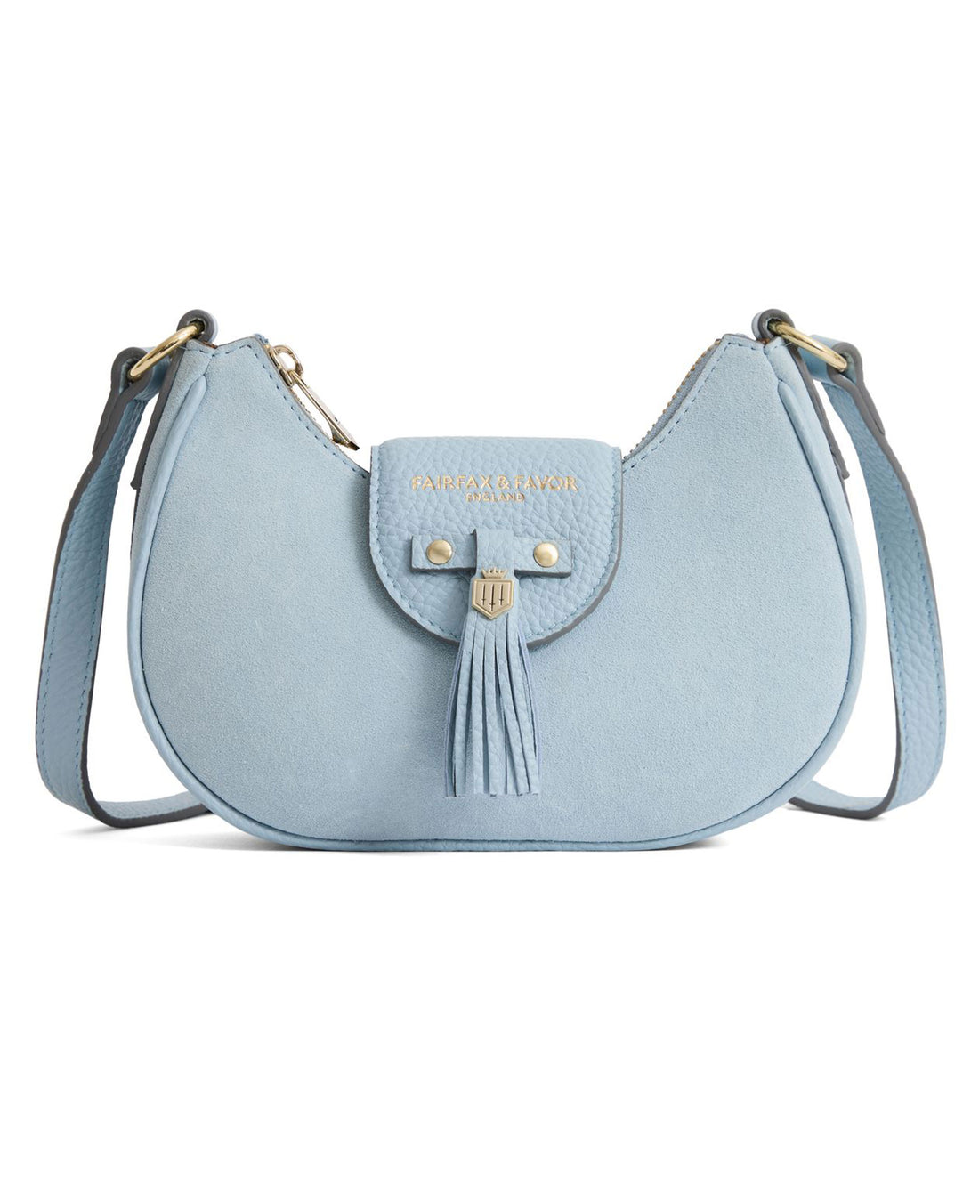 Micro Windsor Cross Body Suede - Sky Blue