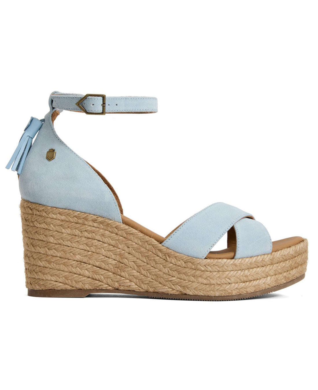 Valencia Mid Wedge Suede - Sky Blue