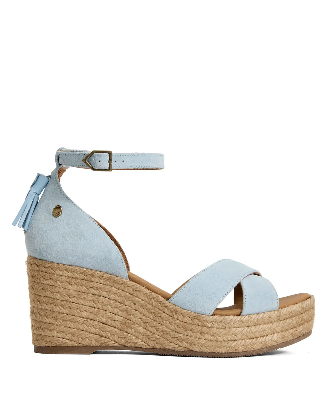 Valencia Mid Wedge Suede - Sky Blue