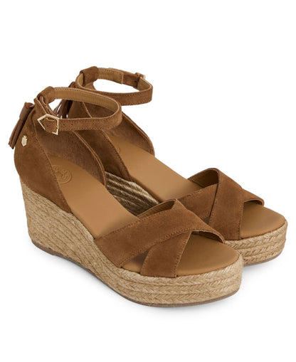 Valencia Mid Wedge Suede - Tan
