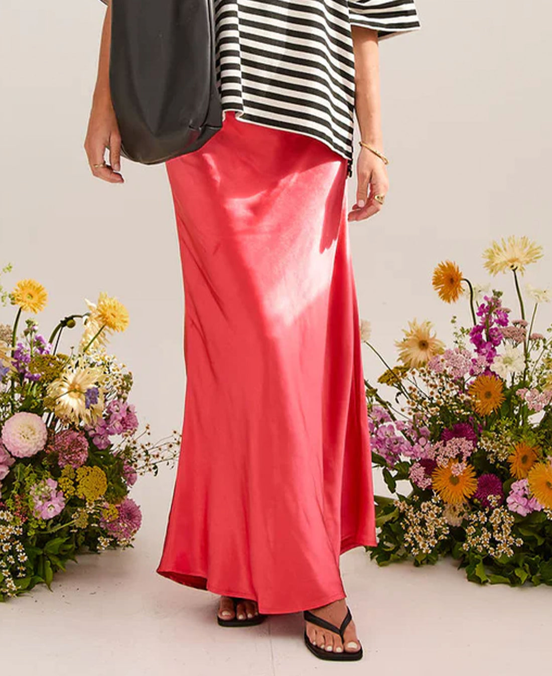 Angel Satin Skirt - Coral