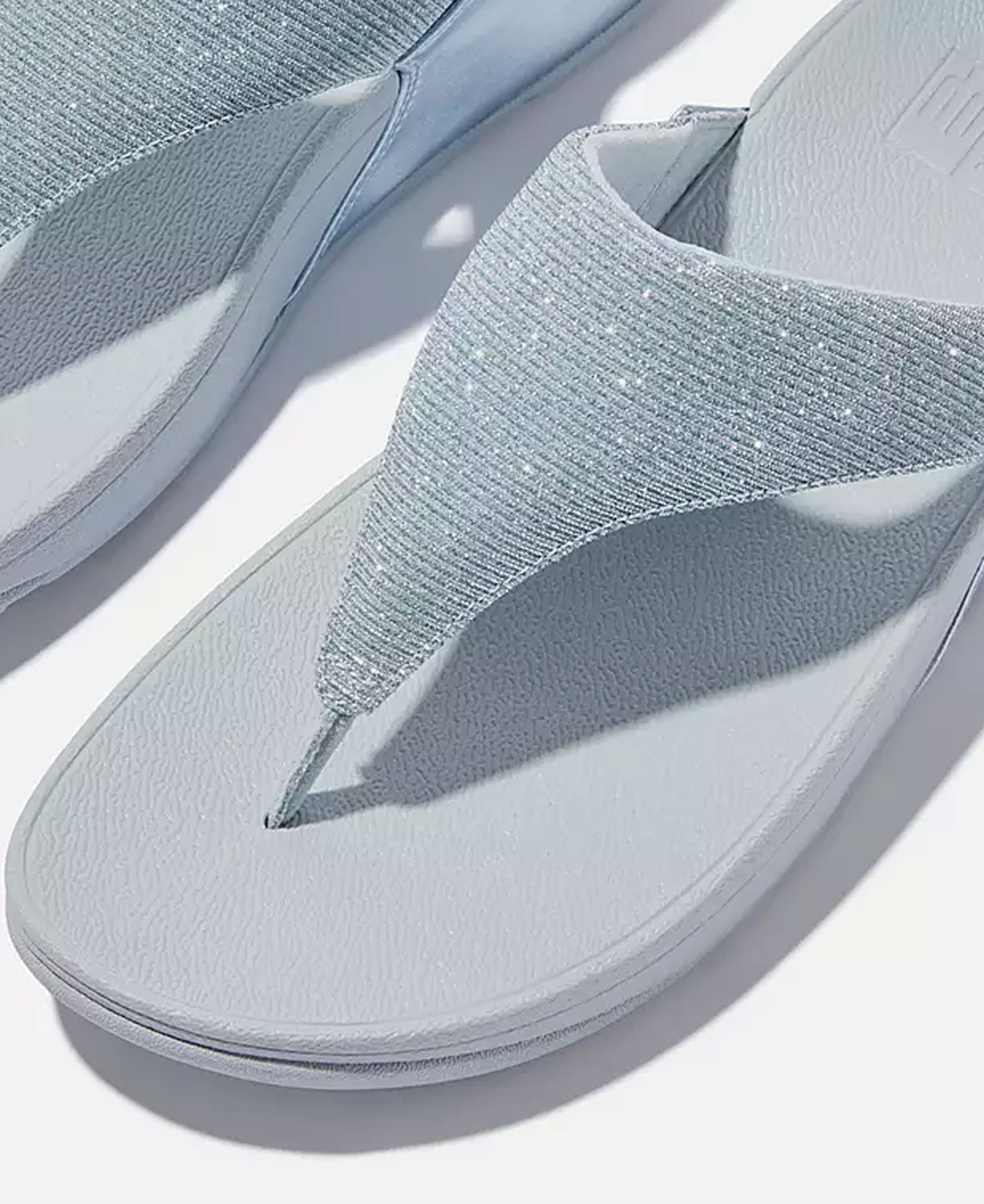Lulu Shimmerlux Toe-Post Sandals - Quiet Blue