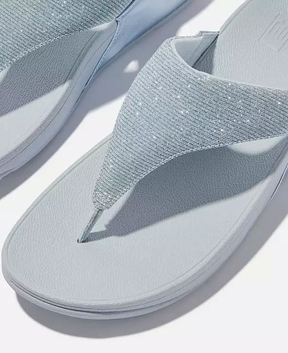 Lulu Shimmerlux Toe-Post Sandals - Quiet Blue