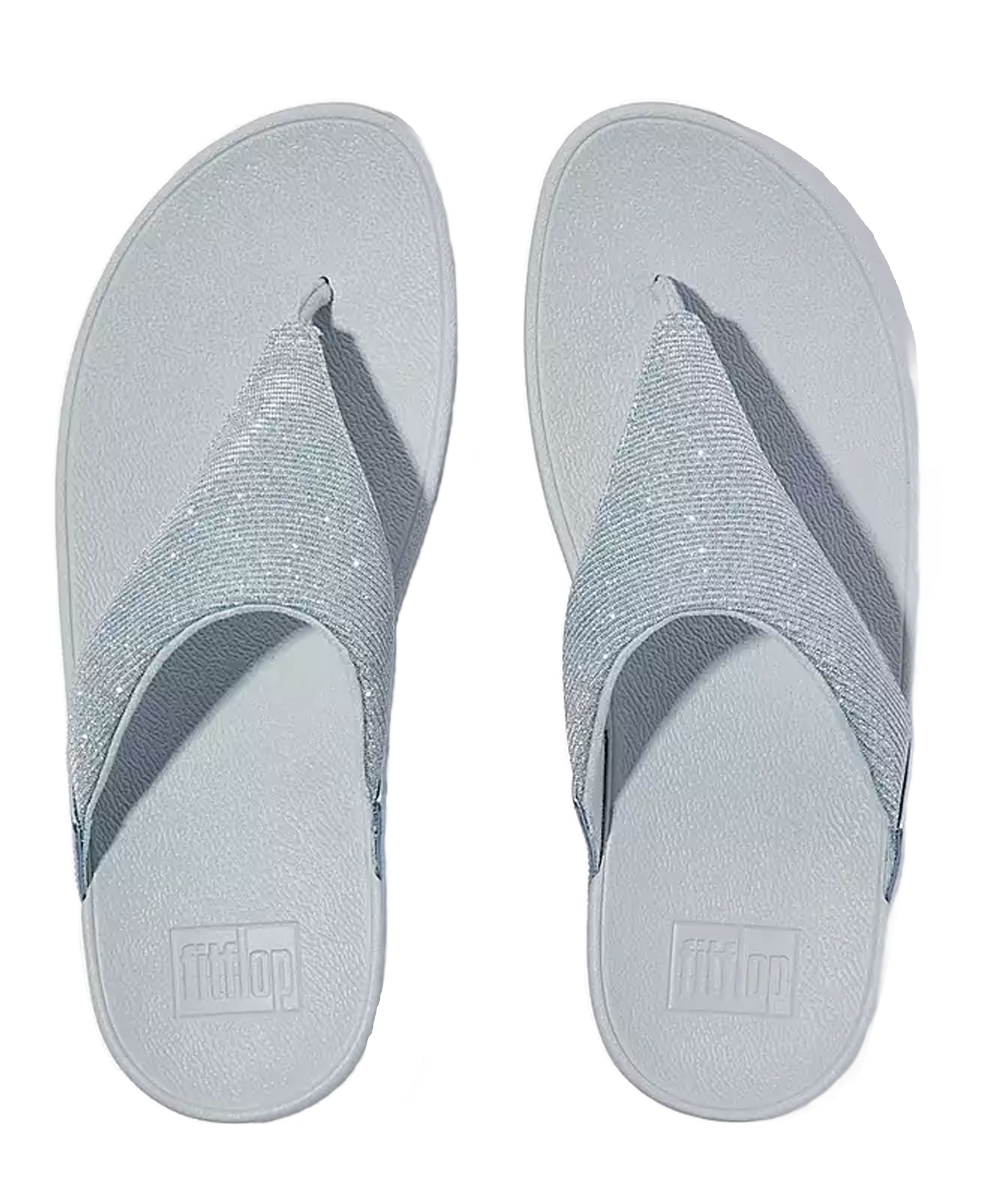 Lulu Shimmerlux Toe-Post Sandals - Quiet Blue