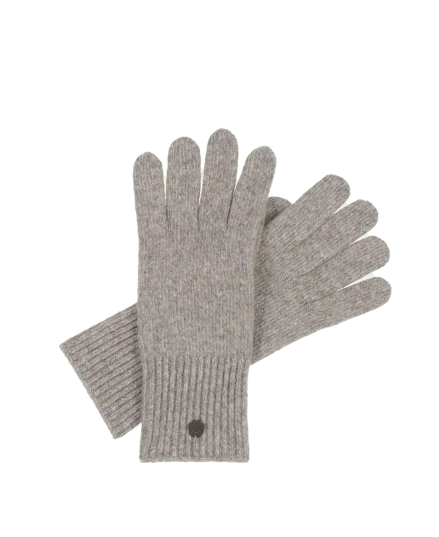 Knitted Wool-Blend Gloves - Silver
