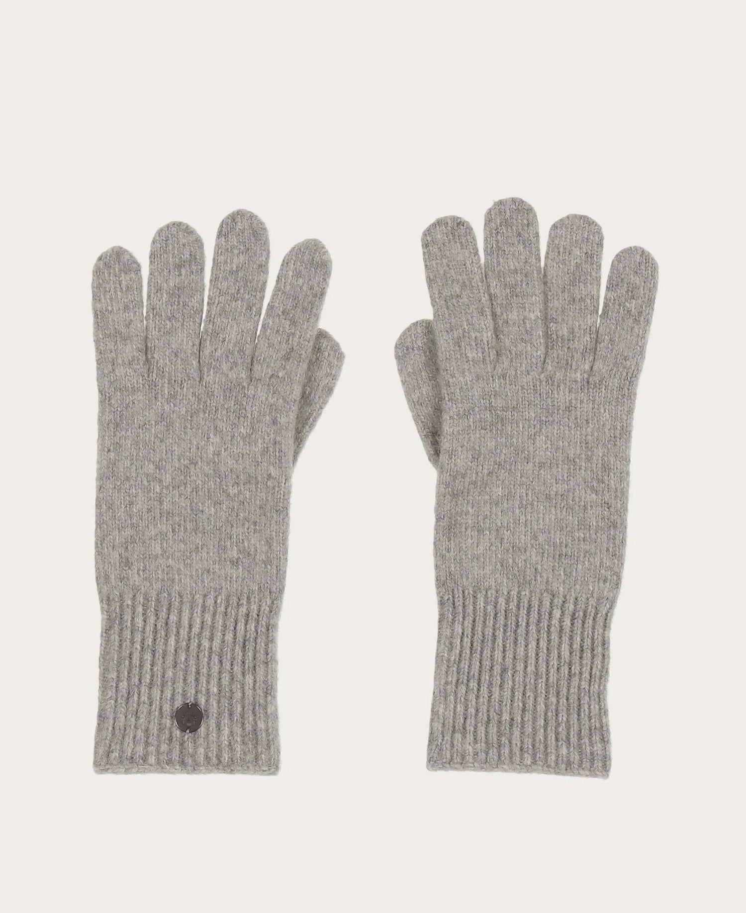 Knitted Wool-Blend Gloves - Silver