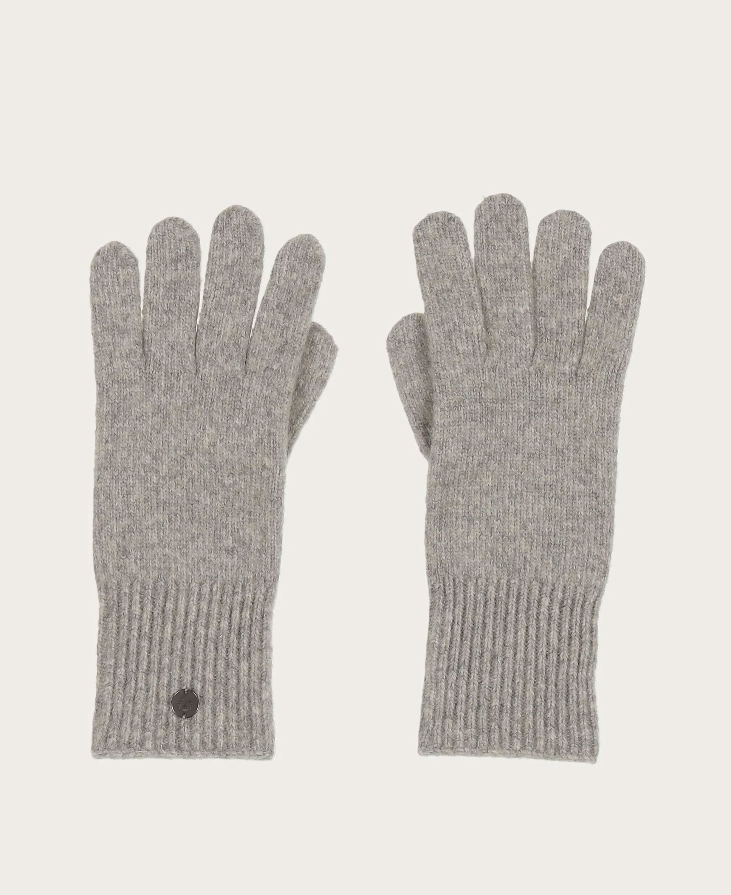 Knitted Wool-Blend Gloves - Silver
